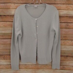 Evelyn Grace Cashmere Button Front Sweater XL